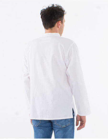 Chemise unie manches longues homme