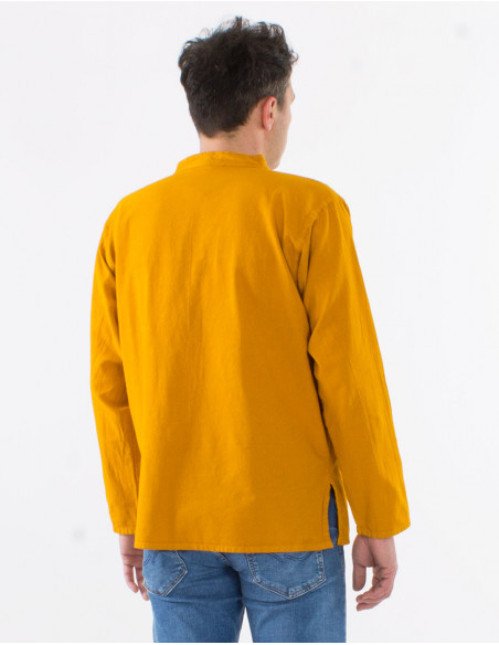 Chemise unie manches longues homme
