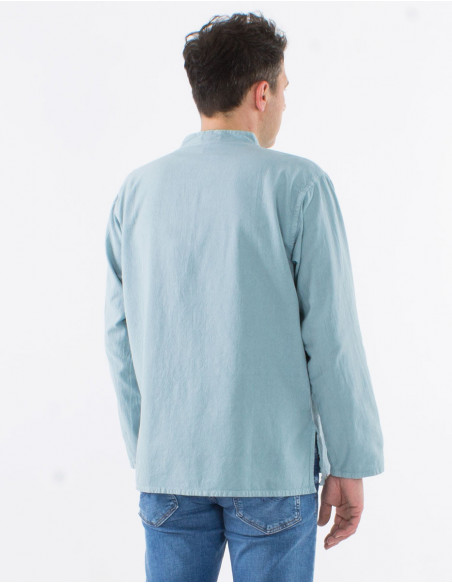 Chemise unie manches longues homme