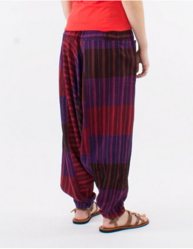 Pantalon sarouel baba cool à carreaux