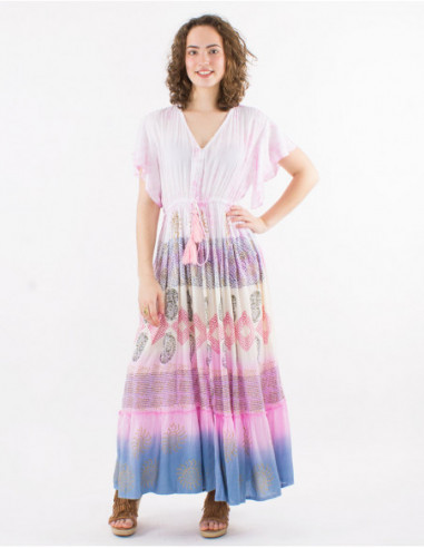 Viscose Tie Dye Maori Beach Dress