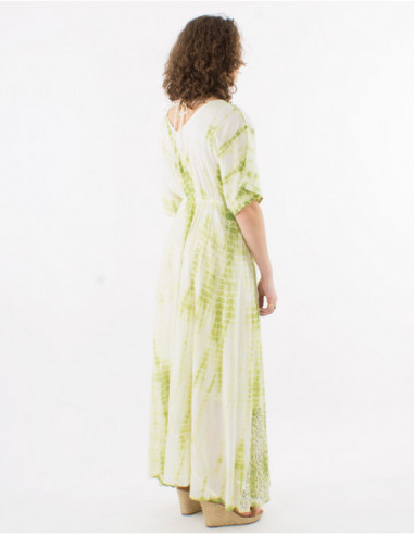 Long Beach Dress Tie Dye Beads