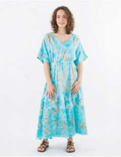 Tie and Dye boho long beach dress