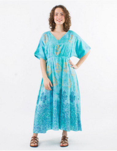 Robe longue de plage Tie and Dye boho