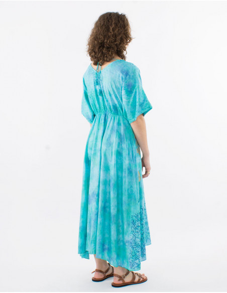 Tie and Dye boho long beach dress