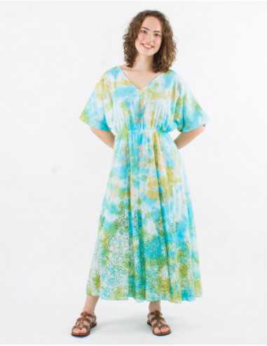 Tie and Dye boho long beach dress