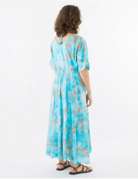 Robe longue de plage Tie and Dye boho