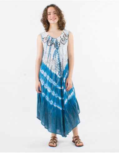 Robe de plage asymétrique Tie and Dye