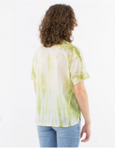 Summer Tie and Dye Cotton T-shirt