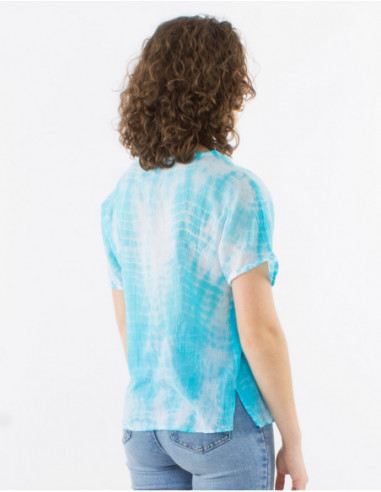 T shirt en coton Tie and Dye ethnique