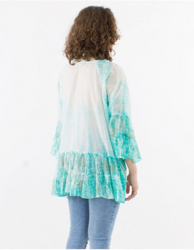 Tunique originale Tie Dye avec perles