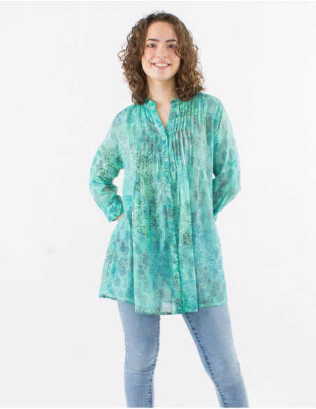 Boho style tunic in cotton