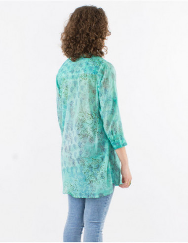 Boho style tunic in cotton