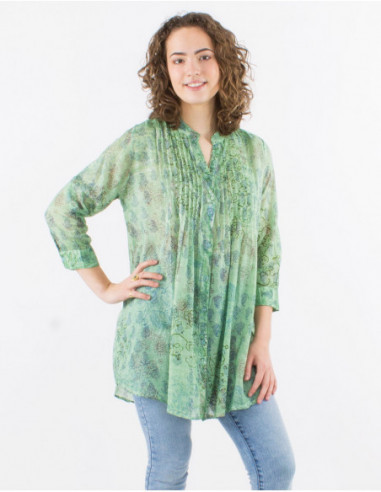 Boho style tunic in cotton