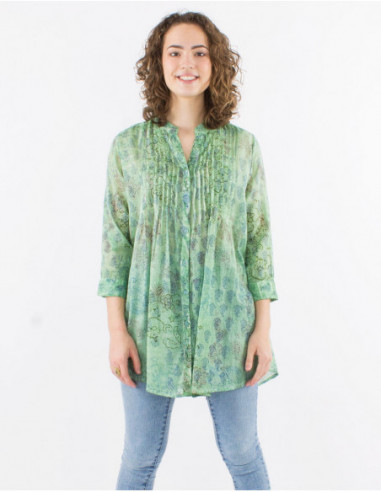Tunique ethnique en voile de coton