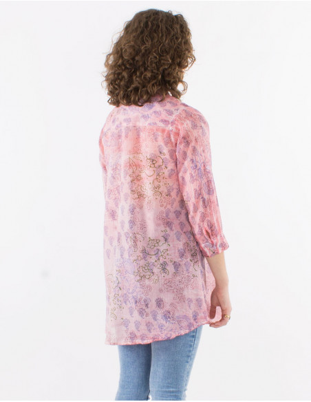 Boho style tunic in cotton