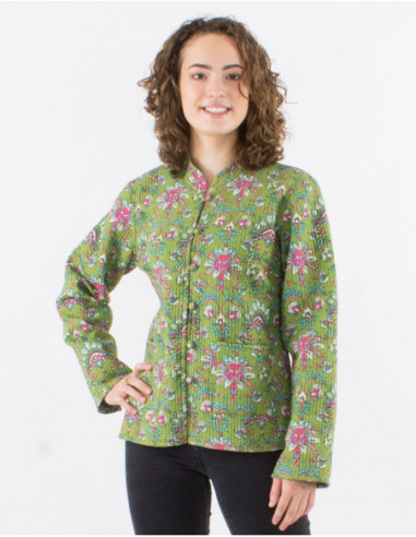 Reversible bohemian quilted jacket