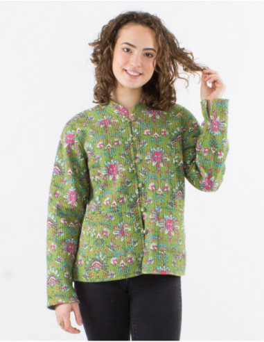 Reversible bohemian quilted jacket