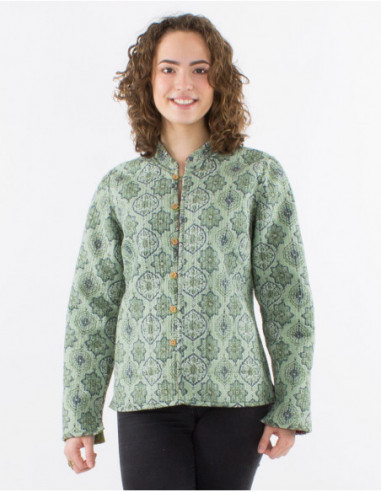 Reversible bohemian quilted jacket