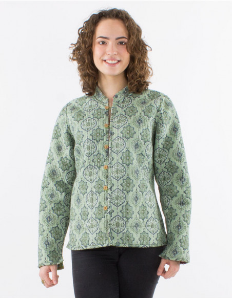 Reversible bohemian quilted jacket