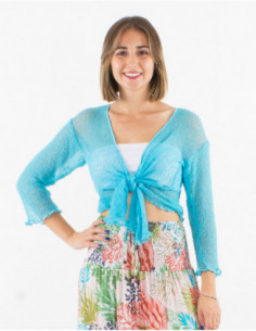 Knitted lady polyester jacket