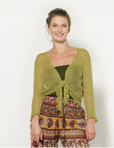 Knitted lady polyester jacket