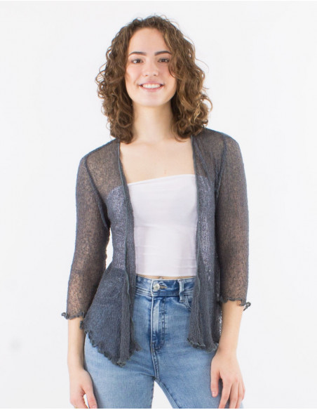 Knitted lady polyester jacket