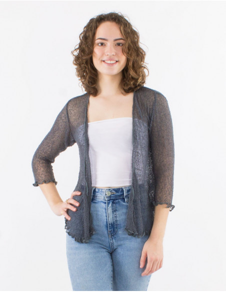 Knitted lady polyester jacket