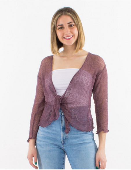 Knitted lady polyester jacket