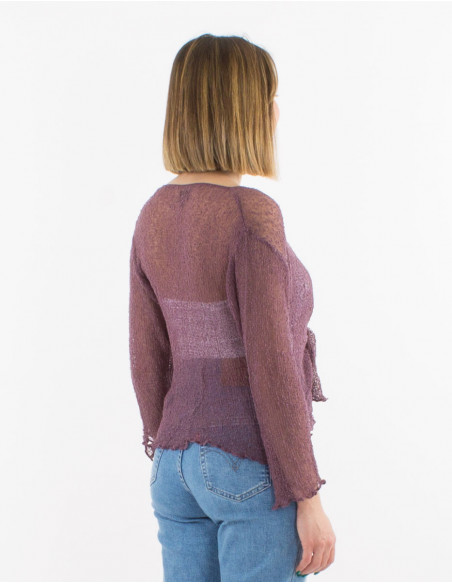 Knitted lady polyester jacket