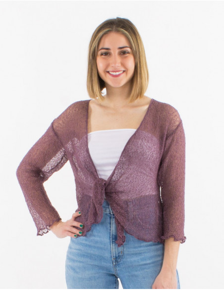 Knitted lady polyester jacket