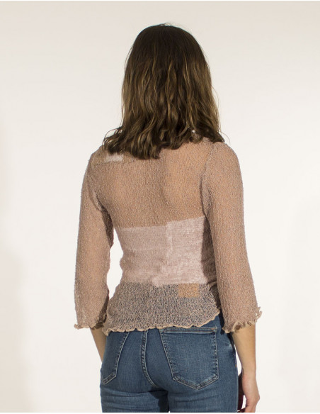 Knitted lady polyester jacket