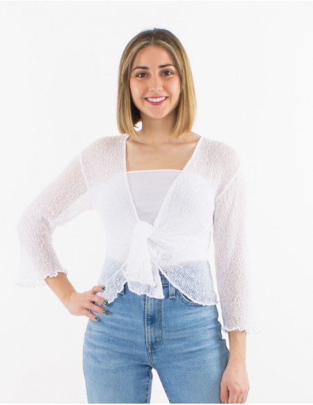 Knitted lady polyester jacket