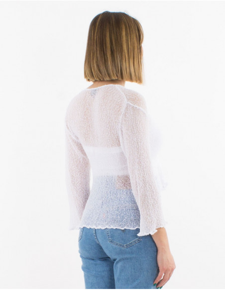 Knitted lady polyester jacket