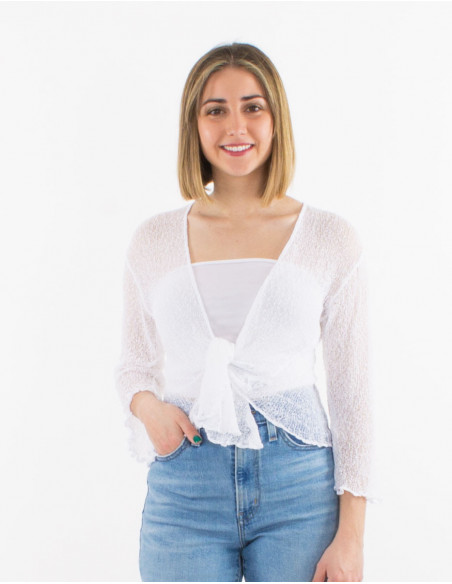 Knitted lady polyester jacket