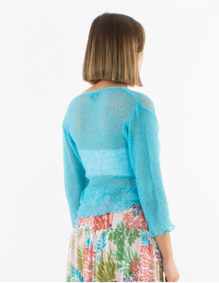 Knitted lady polyester jacket