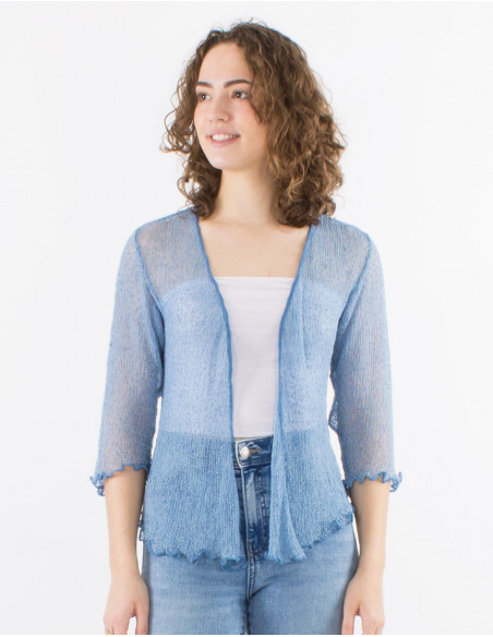 Knitted lady polyester jacket