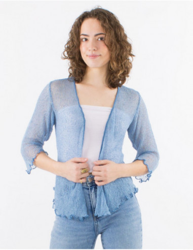 Knitted lady polyester jacket