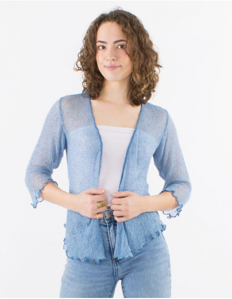 Knitted lady polyester jacket