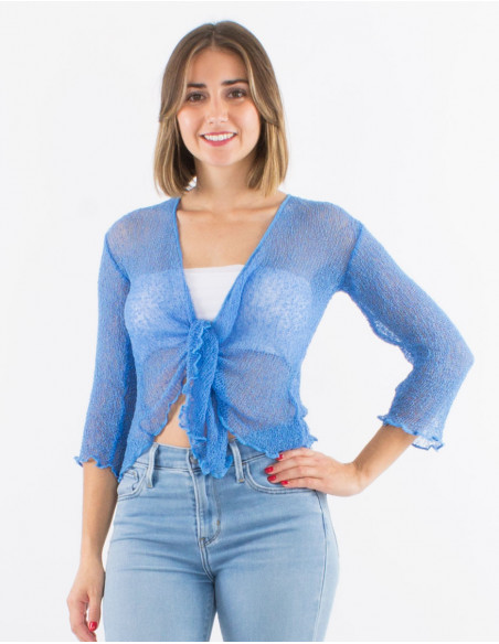 Knitted lady polyester jacket