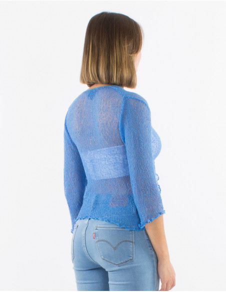 Knitted lady polyester jacket