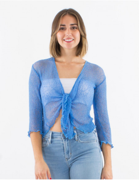 Knitted lady polyester jacket