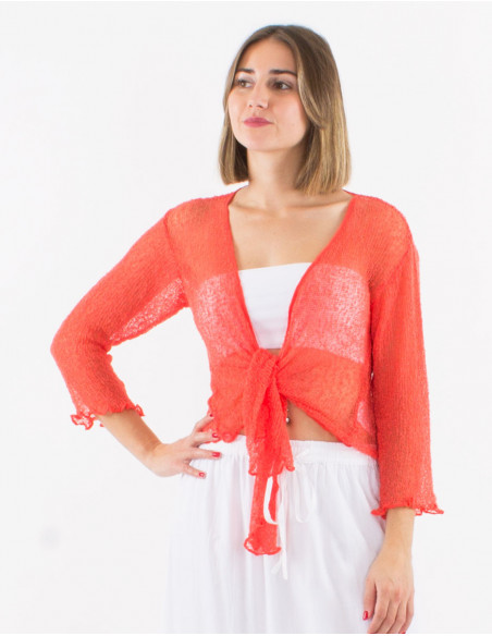 Knitted lady polyester jacket