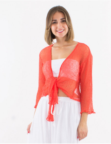 Knitted lady polyester jacket