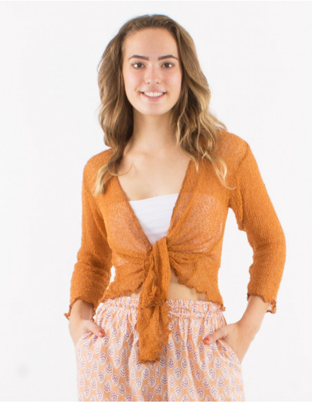 Knitted lady polyester jacket