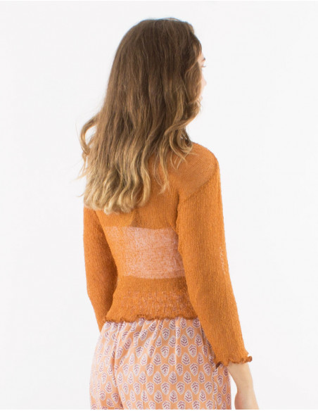 Knitted lady polyester jacket