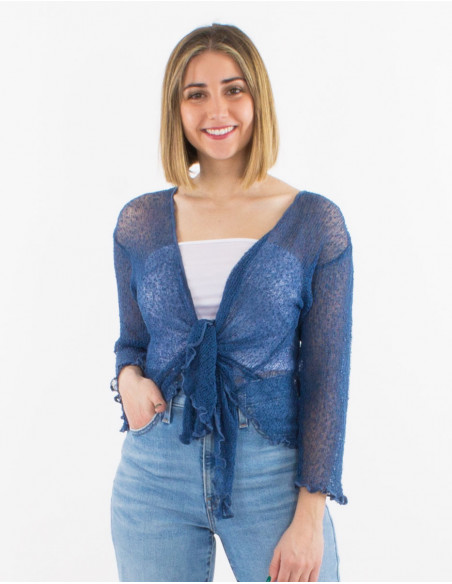 Knitted lady polyester jacket