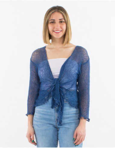 Knitted lady polyester jacket