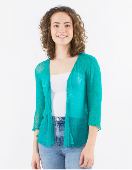 Knitted lady polyester jacket