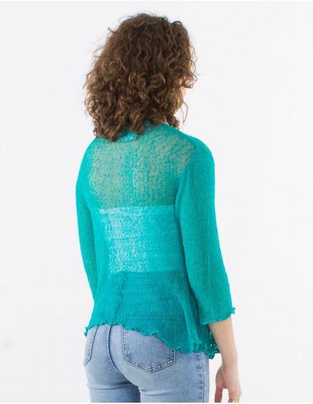 Knitted lady polyester jacket